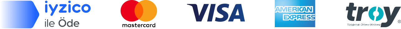 iyzico ile ode, Mastercard, Visa, American Express ve Troy