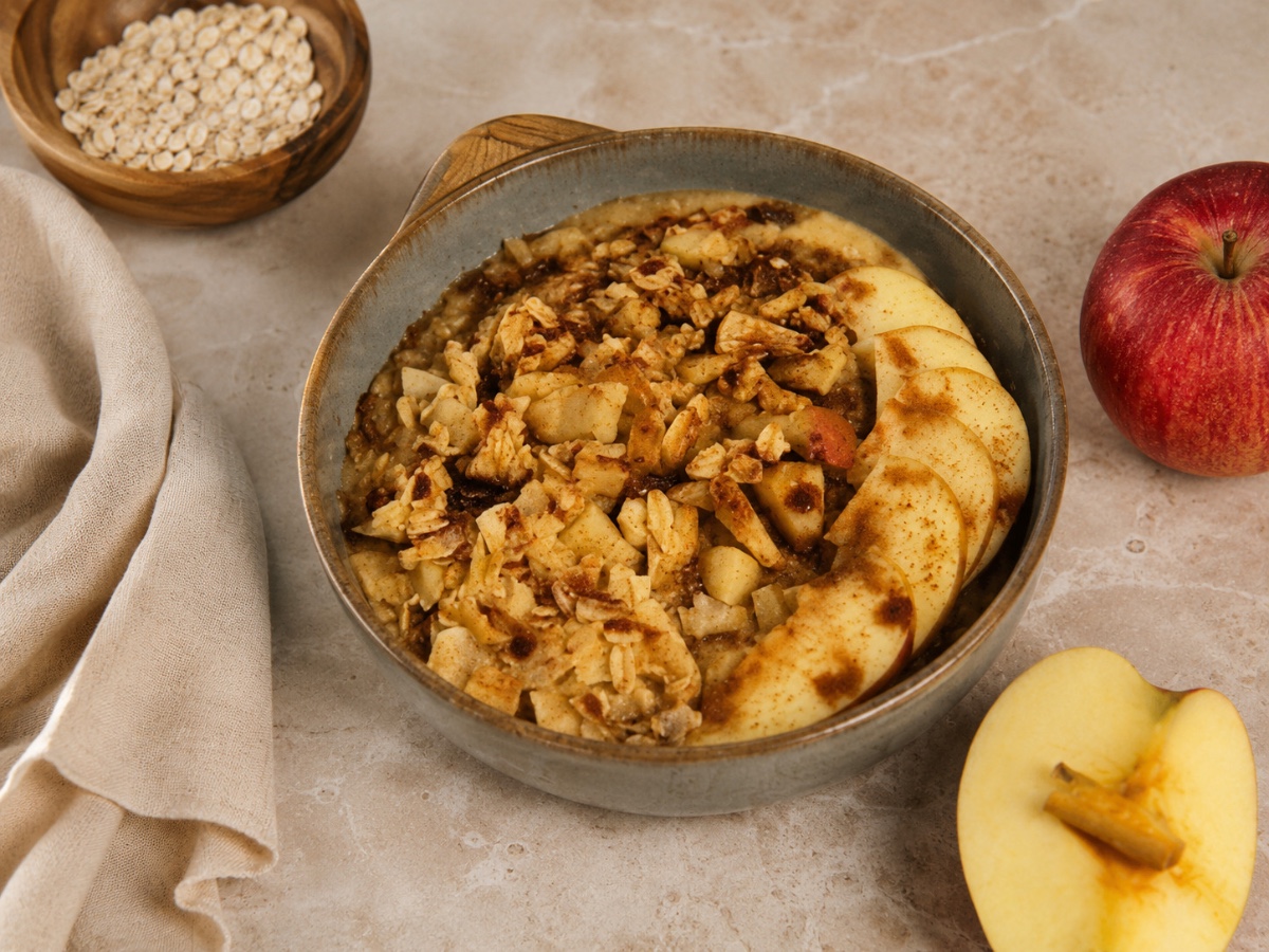 Kabak Elmalı Vegan Yulaf Lapası