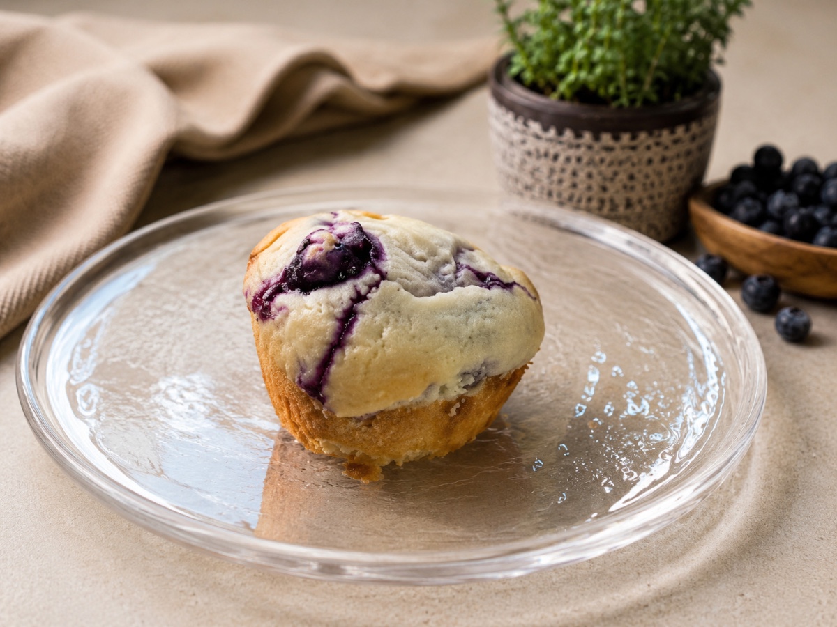 Glutensiz ve Şekersiz Blueberry Muffin