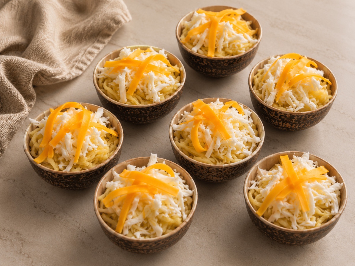 Muffin kalıplarına paylaştırın